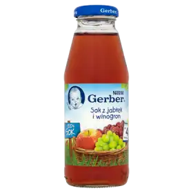 Gerber 100% Sok z jabłek i winogron po 4 miesiącu 300 ml