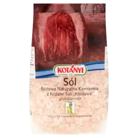 Kotányi Sól różowa naturalna kamienna z Kopalni Soli Kłodawa gruboziarnista 900 g