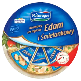 Kremowy ser topiony Edam i Śmietankowy