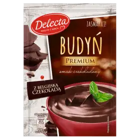 Delecta Premium Budyń smak czekoladowy z belgijską czekoladą 47 g