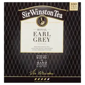 Sir Winston Tea Royal Earl Grey Aromatyzowana herbata czarna 175 g (100 x 1,75 g)