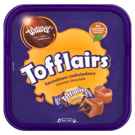 Wawel Tofflairs karmelowo-czekoladowy Pomadki mleczne niekrystaliczne 650 g