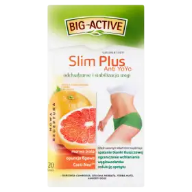 Big-Active Slim Plus Anti YoYo Herbatka ziołowo-owocowa Suplement diety 40 g (20 x 2 g)