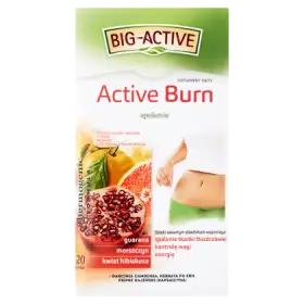 Big-Active Active Burn Herbatka ziołowo-owocowa Suplement diety 40 g (20 x 2 g)