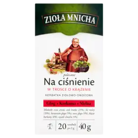 Big-Active Zioła Mnicha Na ciśnienie Herbatka ziołowo-owocowa 40 g (20 x 2 g)