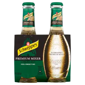Schweppes Premium Mixer Ginger Ale Napój gazowany 4 x 200 ml