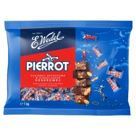 E. Wedel Pierrot Cukierki orzechowe w czekoladzie deserowej 1 kg