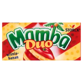 Mamba Duo wiśnia-banan Gumy rozpuszczalne 26,5 g (6 sztuk)