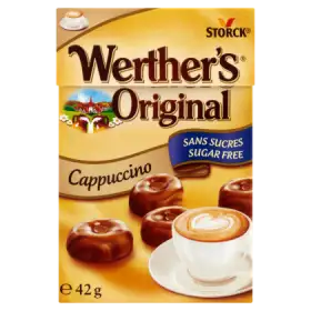 Werther's Original Cukierki śmietankowe bez cukru o smaku cappuccino 42 g