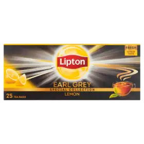 Lipton Earl Grey Lemon Herbata czarna 50 g (25 torebek)