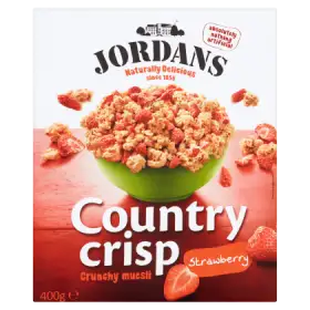 Jordans Country Crisp Chrupiące płatki zbożowe z truskawkami 400 g