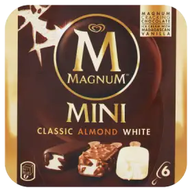 Magnum Mini Classic Almond White Lody 330 ml (6 sztuk)
