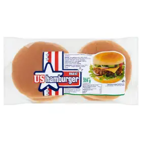 US Hamburger Maxi Bułki pszenne do hamburgerów 328 g (4 sztuki)