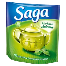 Saga Herbata zielona 32,5 g (25 torebek)