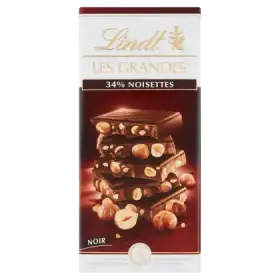 Lindt Les Grandes Szwajcarska czekolada deserowa z orzechami laskowymi 150 g