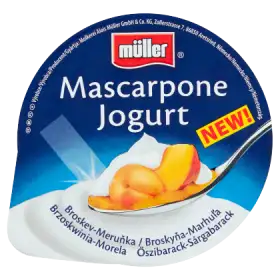 Müller Mascarpone Jogurt brzoskwinia-morela 130 g