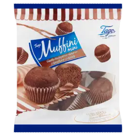 Tago Muffini Mini Ciastka biszkoptowo-kakaowe z kawałkami czekolady 176 g