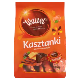 Wawel Kasztanki kakaowe z wafelkami Czekoladki nadziewane 330 g