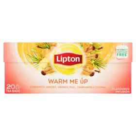 Lipton Warm Me Up Herbatka cynamon imbir skórka pomarańczy kardamon i goździki 32 g (20 torebek)