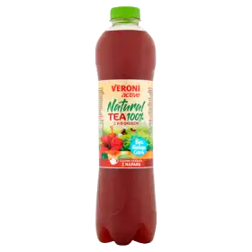 Veroni Active Natural Tea 100% Napój niegazowany czarna herbata z naparu z hibiskusem 1,25 l