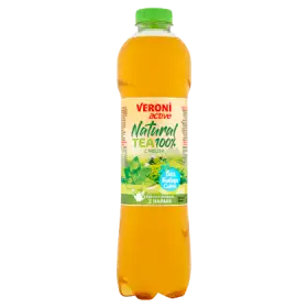 Veroni Active Natural Tea 100% Napój niegazowany zielona herbata z naparu z melisą 1,25 l