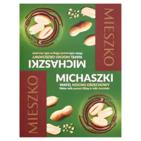 Mieszko Michaszki Wafel mocno orzechowy 25 x 34 g