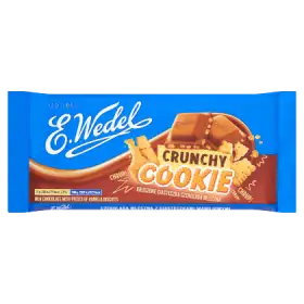 E. Wedel Crunchy Cookie Czekolada mleczna z ciasteczkami waniliowymi 90 g