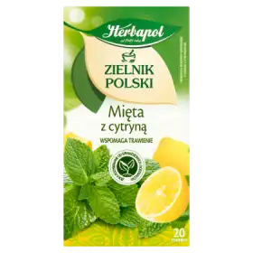 Herbapol Zielnik Polski Herbatka ziołowo-owocowa mięta z cytryną 30 g (20 x 1,5 g)
