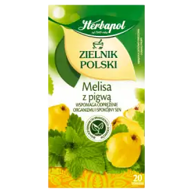 Herbapol Zielnik Polski Herbatka ziołowo-owocowa melisa z pigwą 35 g (20 x 1,75 g)