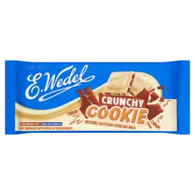E. Wedel Crunchy Cookie Czekolada biała z ciasteczkami kakaowymi 90 g