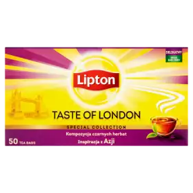 Lipton Taste of London Herbata czarna aromatyzowana 100 g (50 torebek)