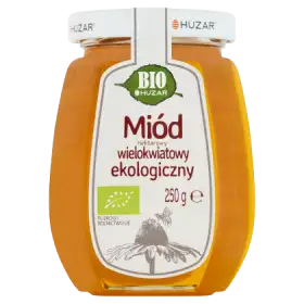 Huzar Bio Miód nektarowy wielokwiatowy ekologiczny 250 g