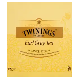 Twinings Earl Grey Czarna herbata z aromatem bergamoty 200 g (100 x 2 g)