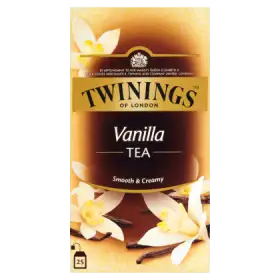Twinings Czarna herbata o smaku wanilii 50 g (25 torebek)