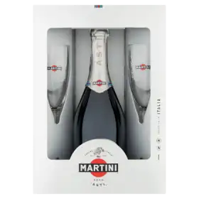 Martini Asti D.O.C.G. Wino białe słodkie musujące włoskie 750 ml i 2 kieliszki