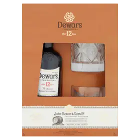 Dewar's Aged 12 Years Szkocka whisky typu blend 70 cl i 2 szklanki