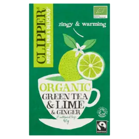 Clipper Herbata imbirowo-limonkowa organiczna 40 g (20 torebek)