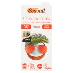 EcoMil Napój kokosowy bez cukru 1 l