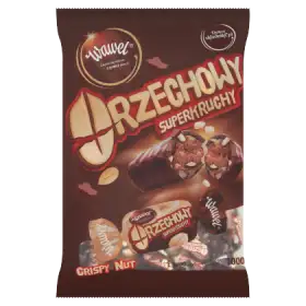Wawel Orzechowy superkruchy Cukierki w czekoladzie z nadzieniem orzechowym 1000 g