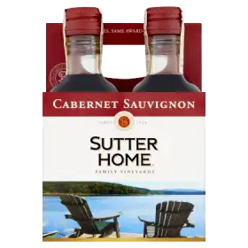 Sutter Home Cabernet Sauvignon Wino czerwone wytrawne kalifornijskie 4 x187 ml