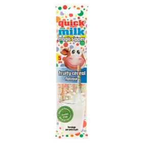 Quick Milk Magic Sipper Słomki smakowe do mleka o smaku owoców i płatków zbożowych 30 g (5 x 6 g)