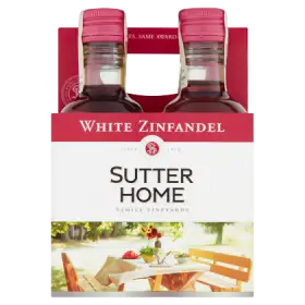 Sutter Home White Zinfandel Wino różowe półsłodkie kalifornijskie 4 x 187 ml