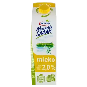 Mlekpol Mazurski Smak Mleko 2,0 % 1 l