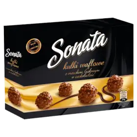 Sonata Kulki waflowe z orzechem laskowym w czekoladzie 150 g
