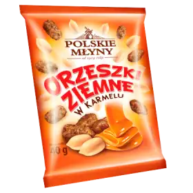 Polskie Młyny Orzeszki ziemne prażone w karmelu 40 g