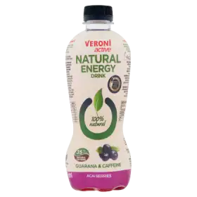 Veroni Active Natural Energy Drink Napój gazowany energetyzujący jagody acai 400 ml