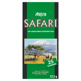 Astra Safari 100% czarna herbata ekspresowa z Kenii 37,5 g (25 x 1,5 g)