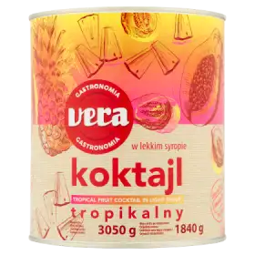Vera Gastronomia Tropikalny koktajl owocowy w lekkim syropie 3050 g