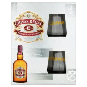 Chivas Regal Aged 12 Years Blended Scotch Whisky 700 ml i 2 szklanki