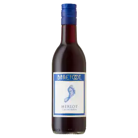 Barefoot Merlot Wino czerwone półwytrawne kalifornijskie 187 ml